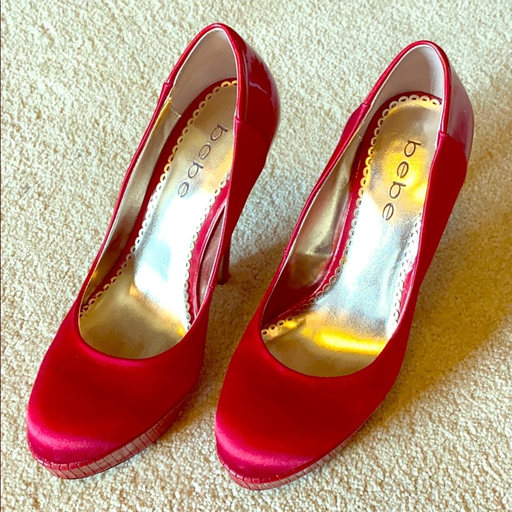 Bebe 5 1/2in Red Heels